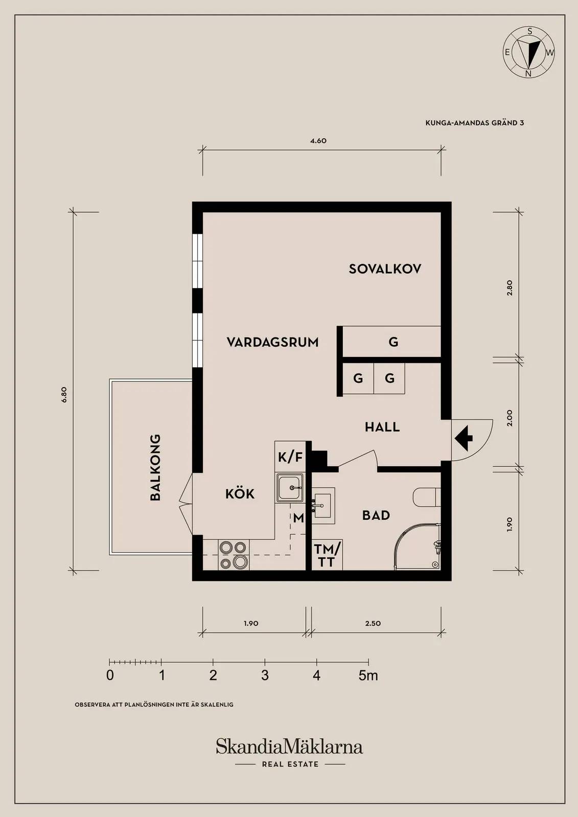 Floor plan for Kunga-Amandas Gränd 3
