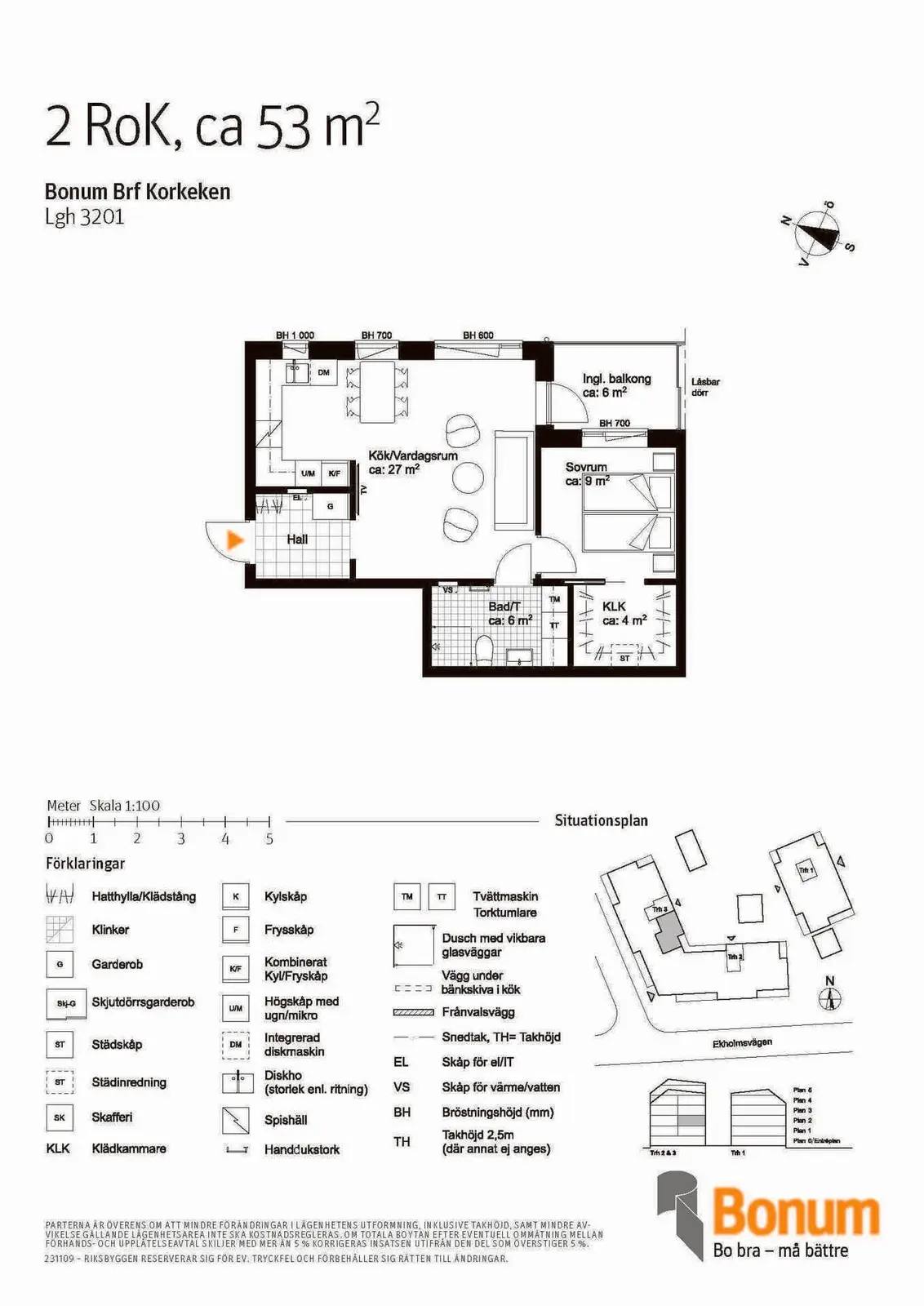 Planritning för Ekholmsvägen