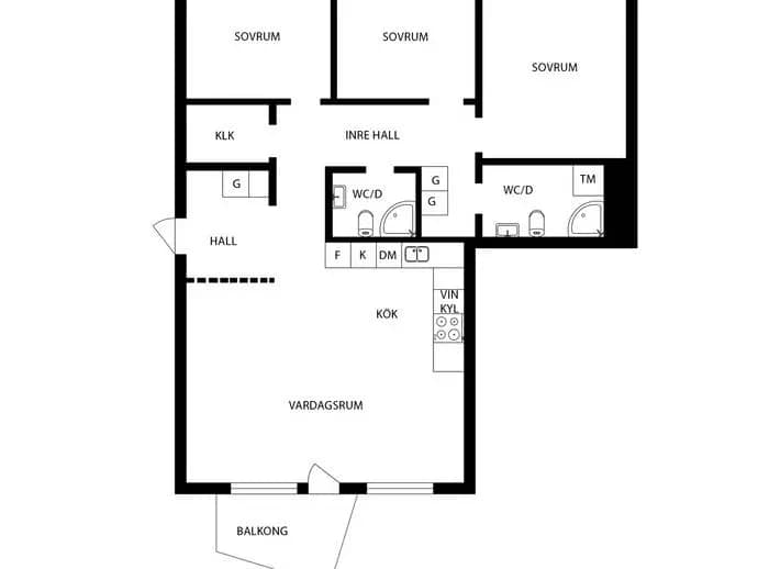 Planritning för Flädervägen 2C