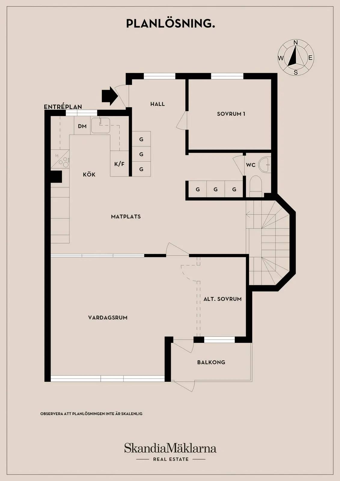 Floor plan for Loftvägen 3