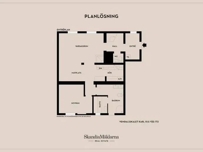 Floor plan for Vemdalsskalet Karl XI:s väg 172