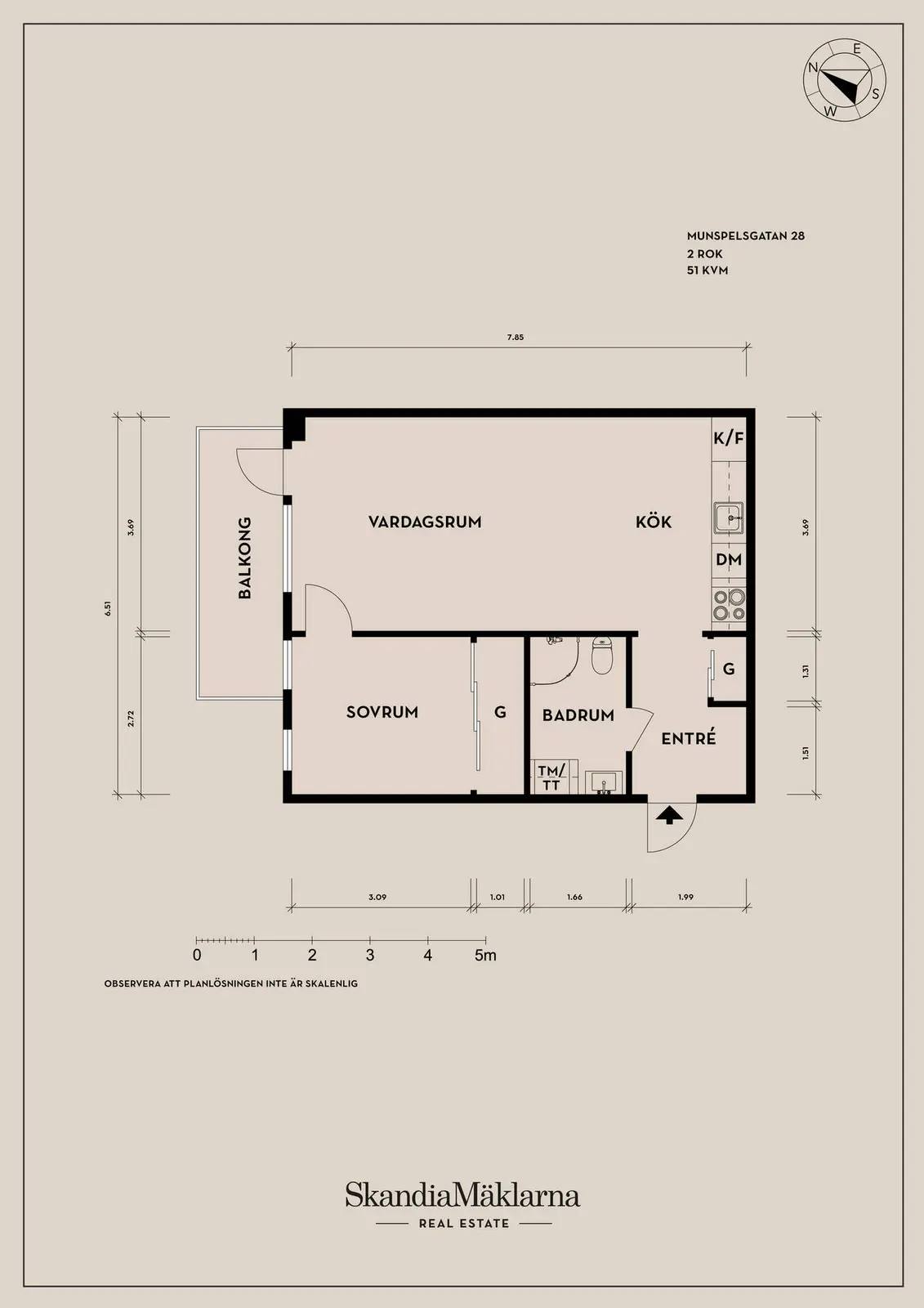 Floor plan for Munspelsgatan 28
