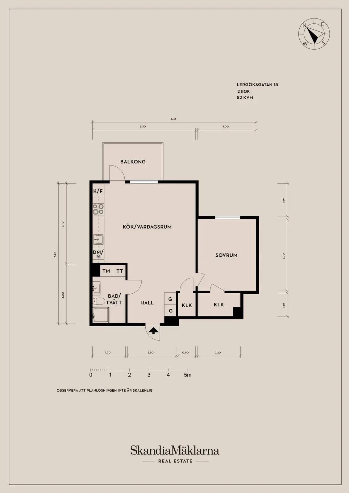 Floor plan for Lergöksgatan 15