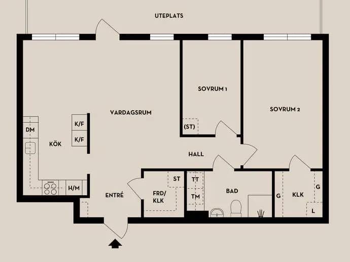 Floor plan for Malstensgränd 6