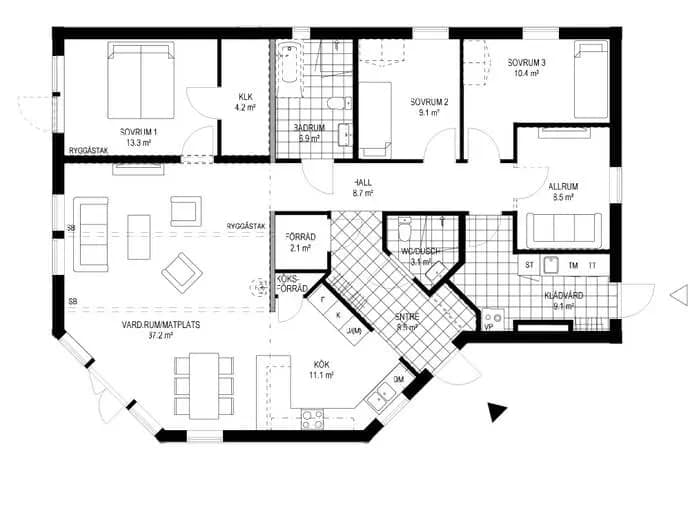 Floor plan for Eskilstuna Vilsta 3:51