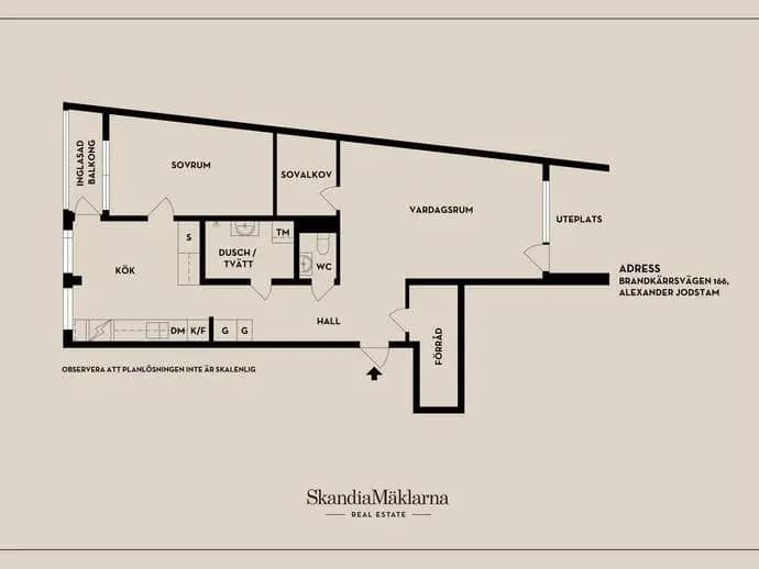 Floor plan for Brandkärrsvägen 166
