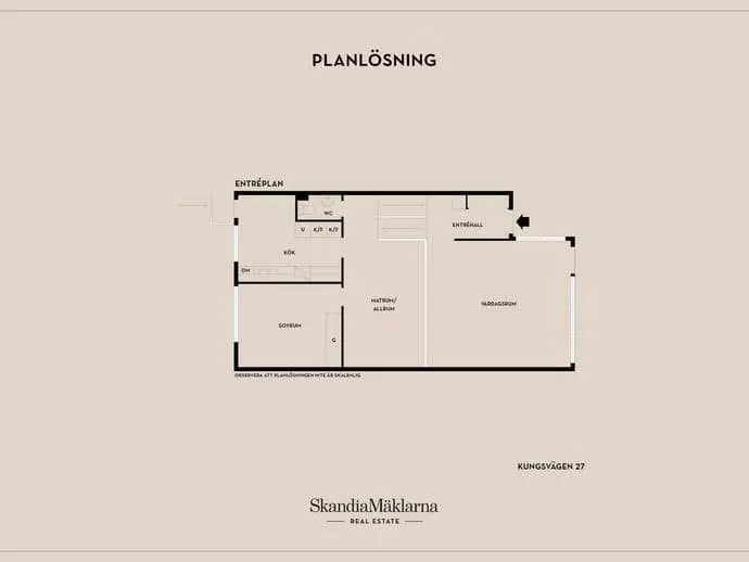 Floor plan for Kungsvägen 27