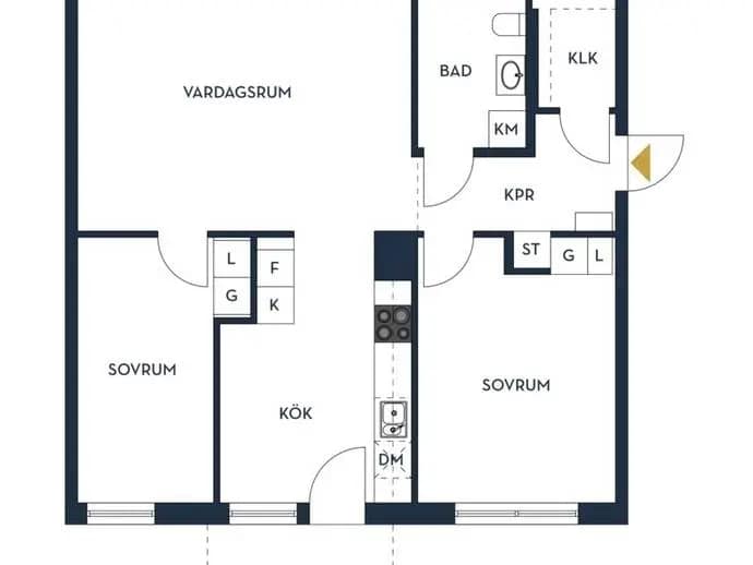 Floor plan for Karlslundsvägen 15