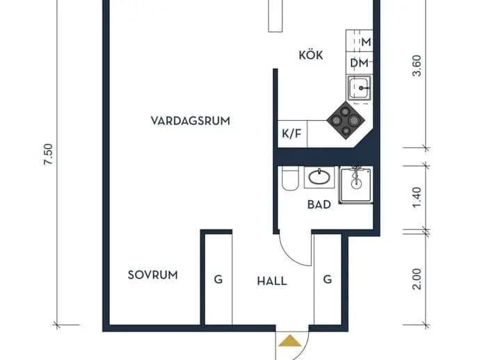 Floor plan for Orkestergatan 1