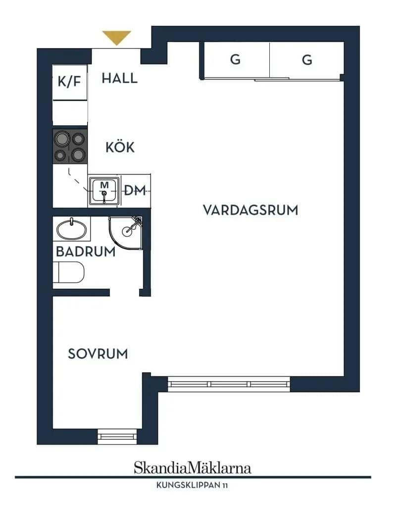 Floor plan for Kungsklippan 11