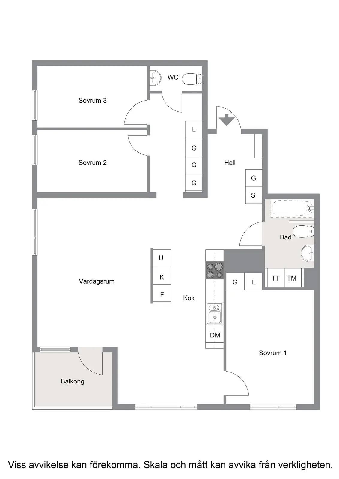Floor plan for Jämtlandsgatan 99, Vån 10 (13101/1901)