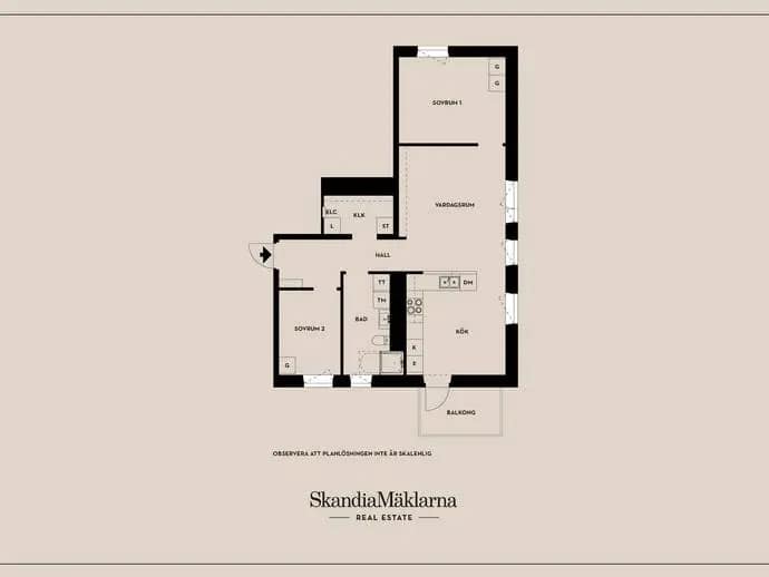 Floor plan for Källtorpsvägen 11, våning 12
