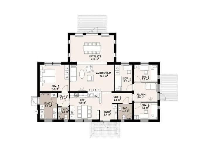 Planritning för Källarängsvägen 47