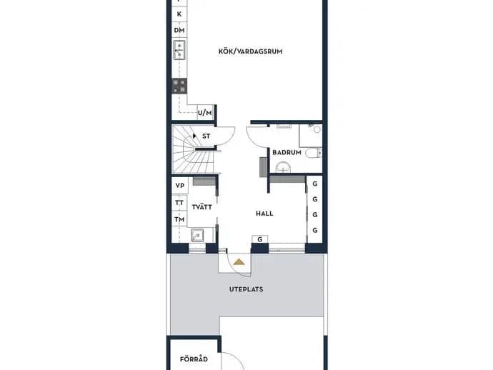 Floor plan for Skogsgatan 26