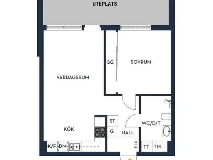 Planritning för Växthusvägen 7, bv