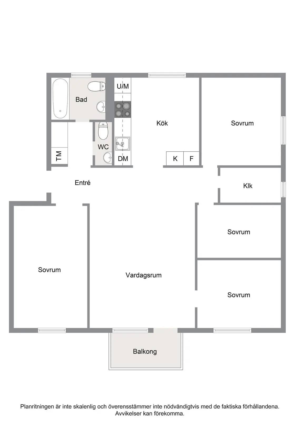 Floor plan for Jämtlandsgatan 70, Vån 2 (0003/1101)