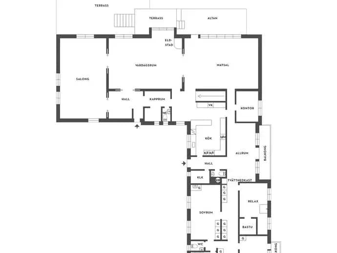 Planritning för Väsbyholmsvägen 33B