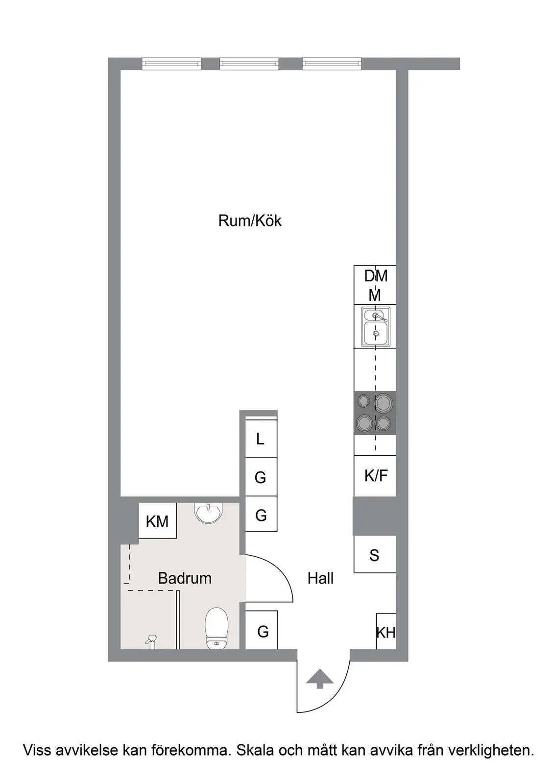 Planritning för Östersundsgatan 2, Vån 1 (21013)