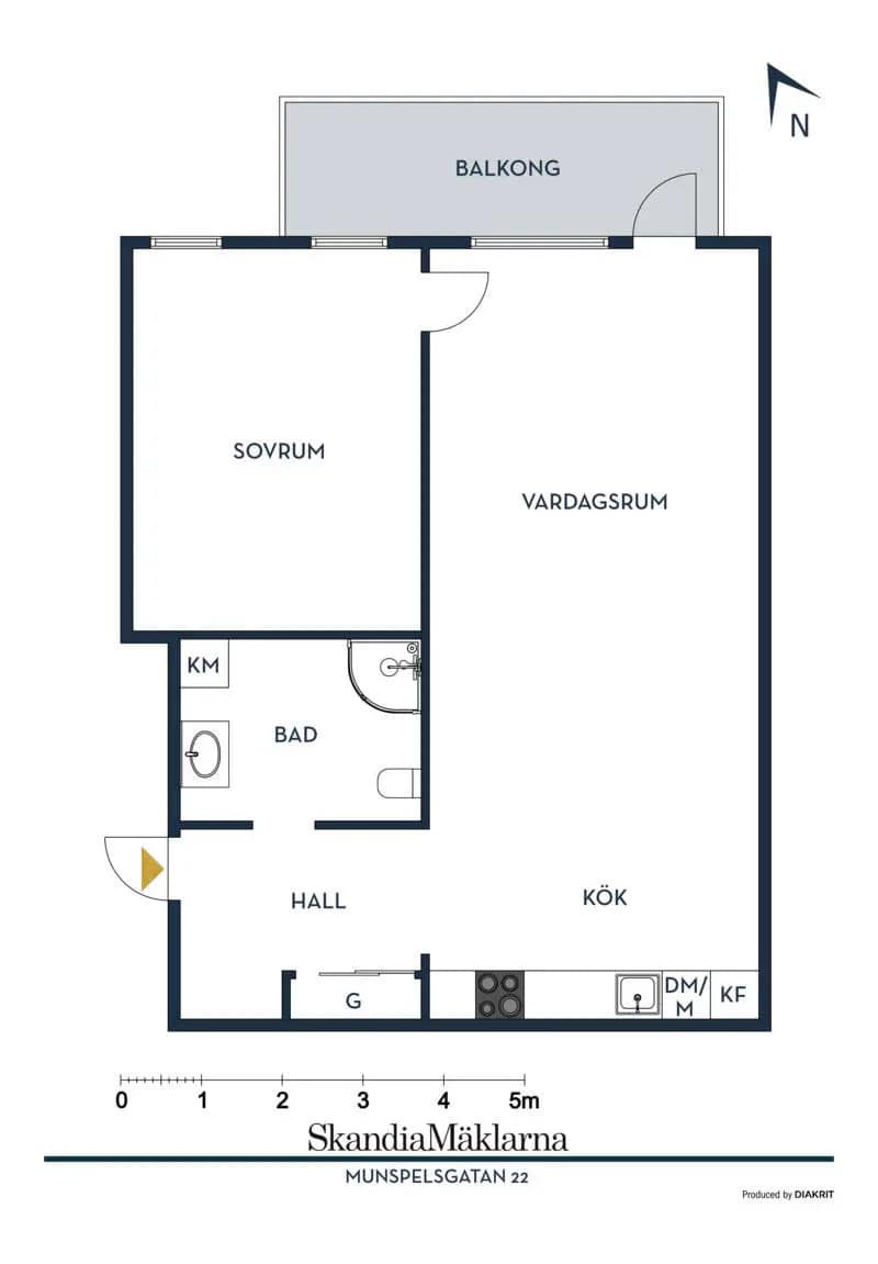 Planritning för Munspelsgatan 22