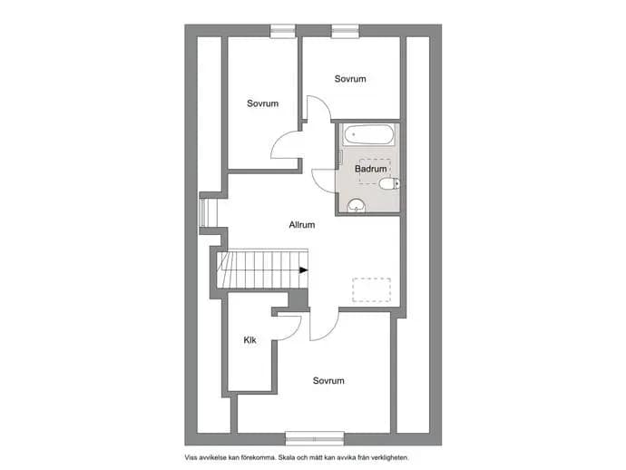 Planritning för Trettiovägen 12