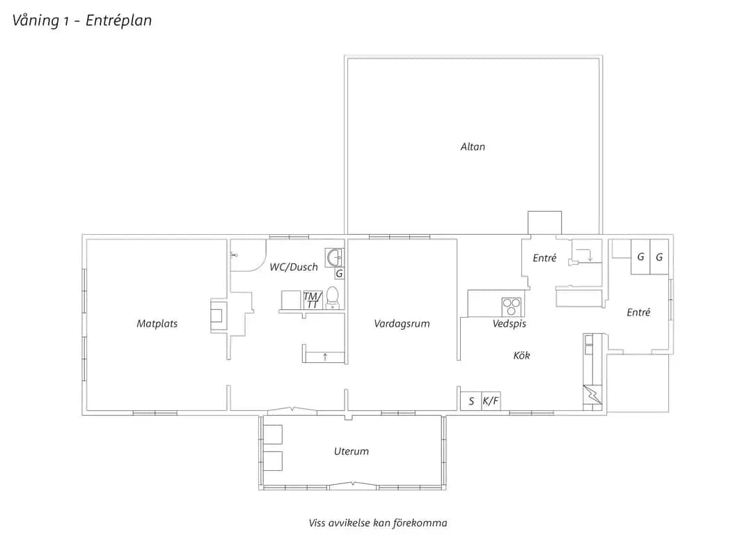 Floor plan for Törnlycke 120