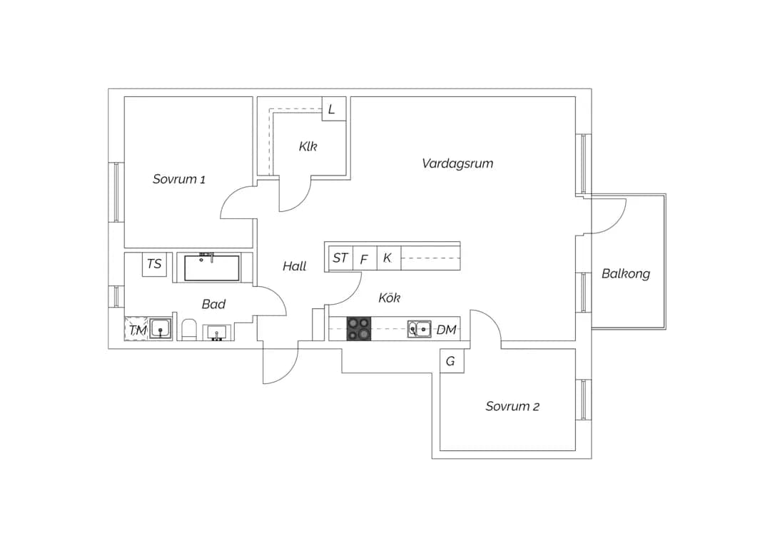 Floor plan for Barnhusgatan 24