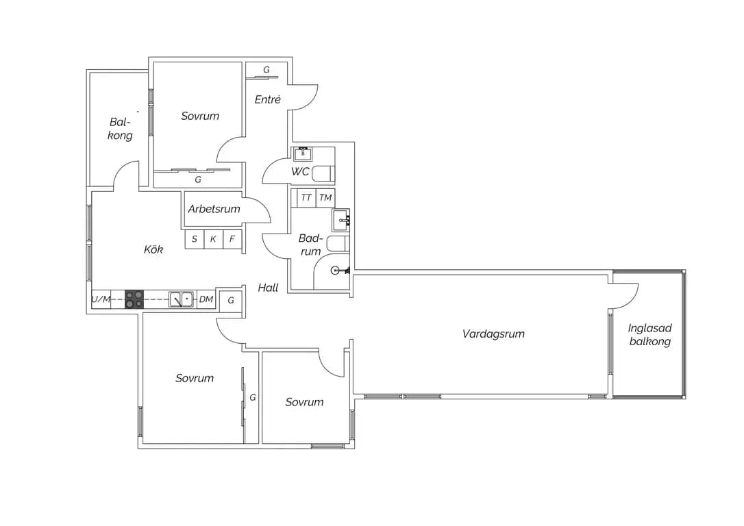 Floor plan for Monsungatan 71
