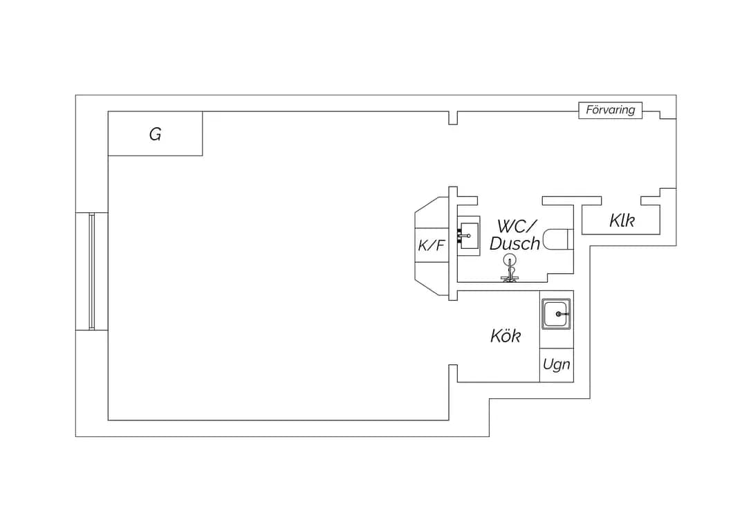 Floor plan for Birger Jarlsgatan 104A