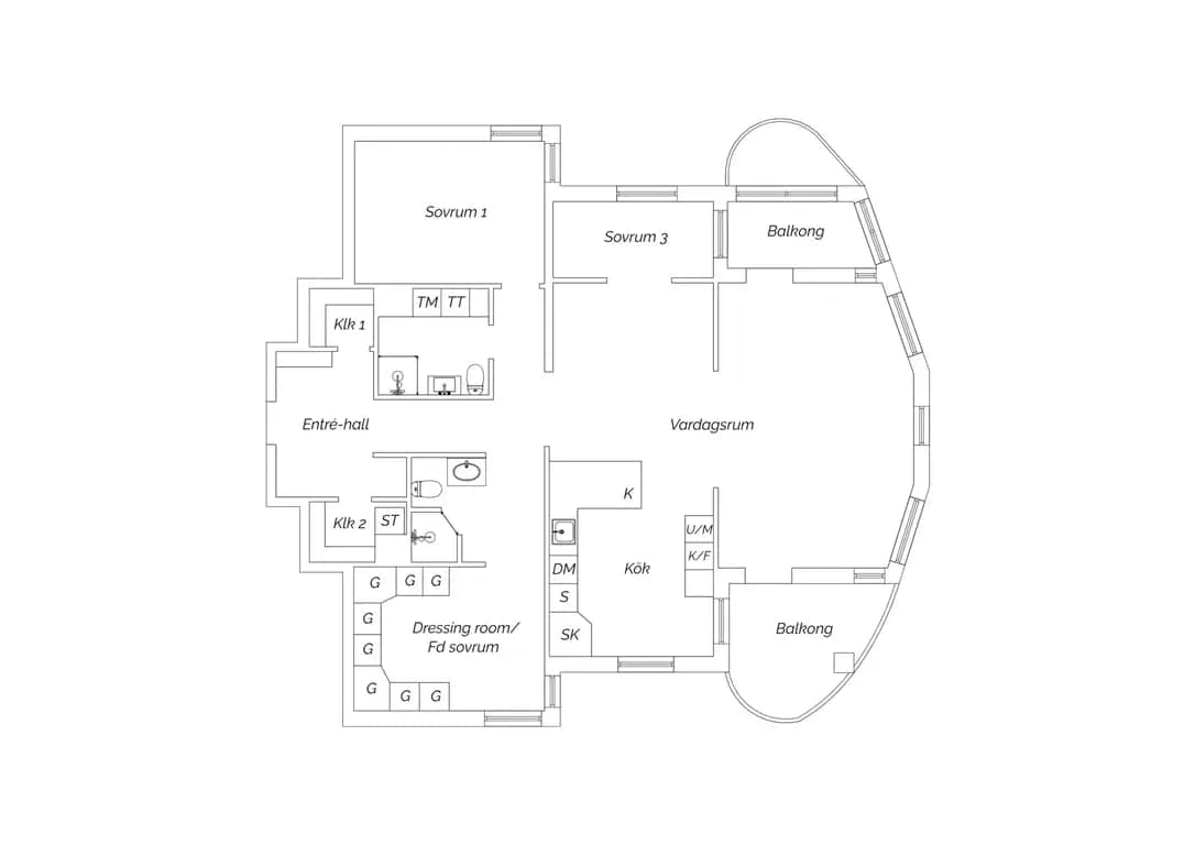 Floor plan for Karl Nordströms väg 19