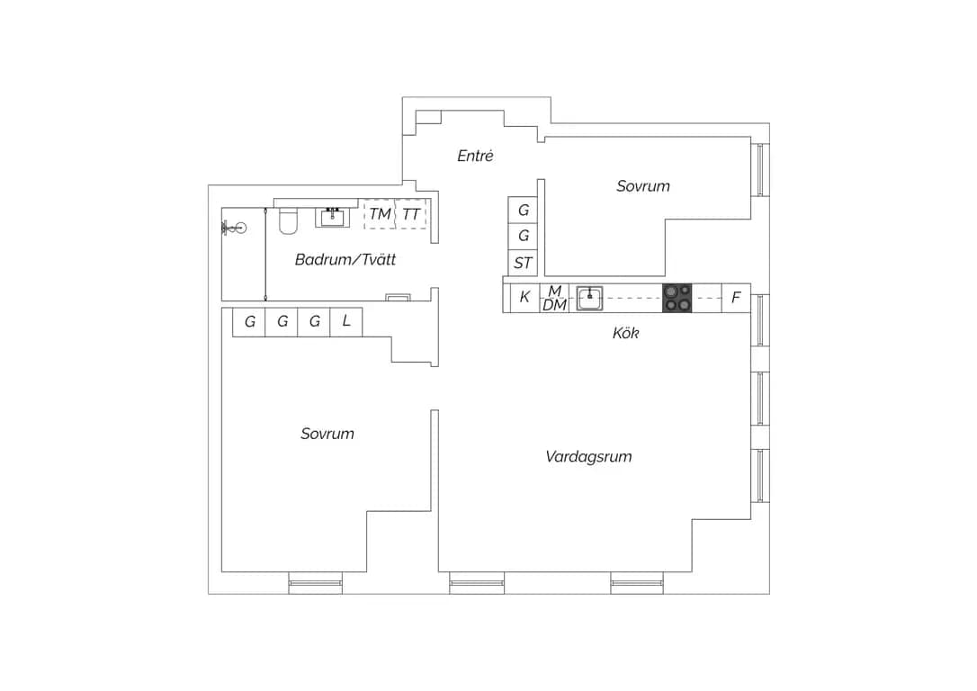 Floor plan for Lodjursstråket 1