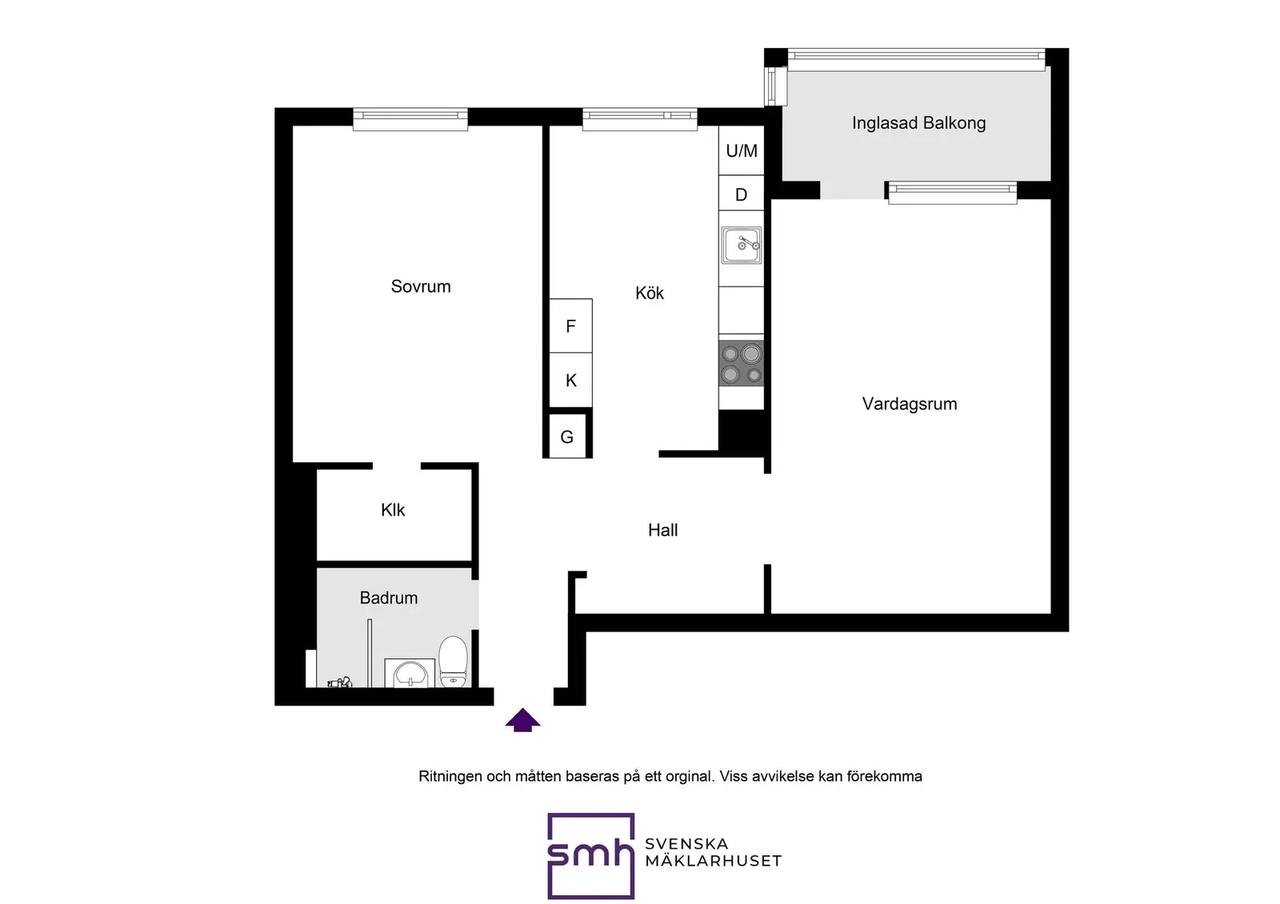 Floor plan for Kulladalsgatan 22B