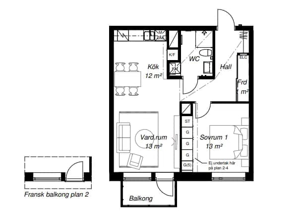 Floor plan for Liberagatan 32, lgh 1704
