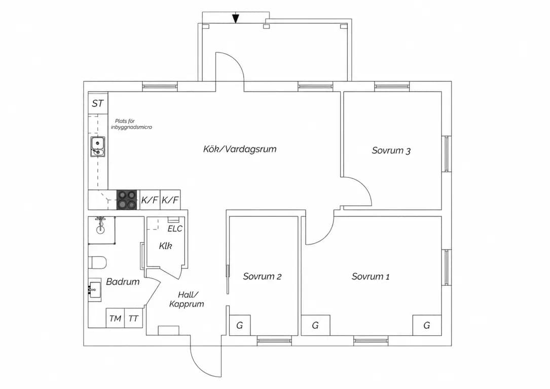 Floor plan for Fältstensvägen 35