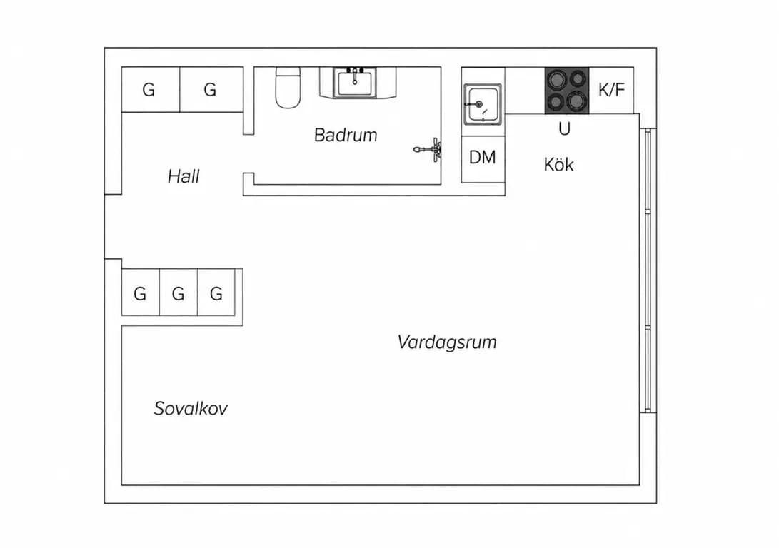 Floor plan for Rutger Fuchsgatan 9