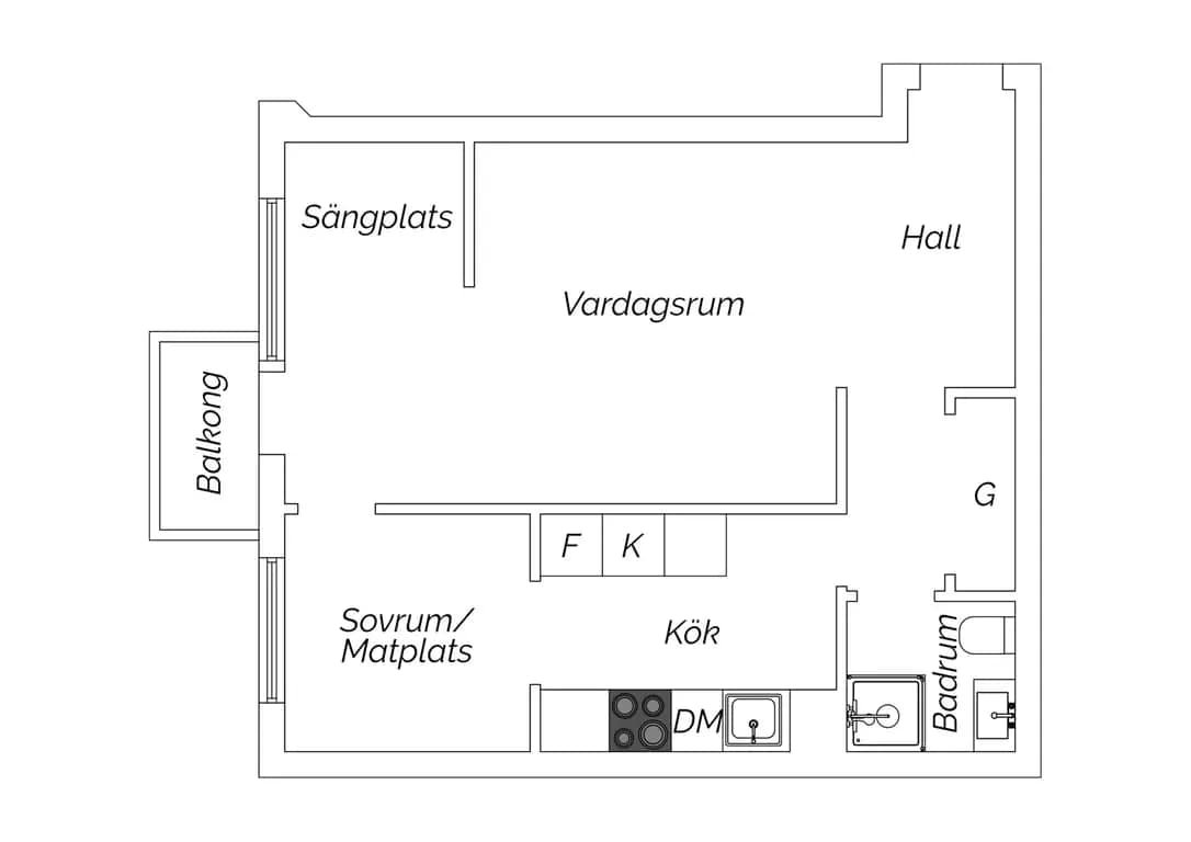 Floor plan for Essinge Brogata 20, 4tr