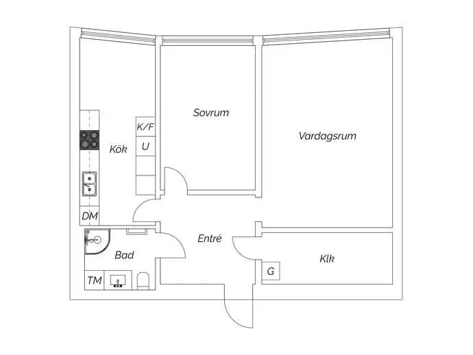 Floor plan for Mandolingatan 11, Vån12/12