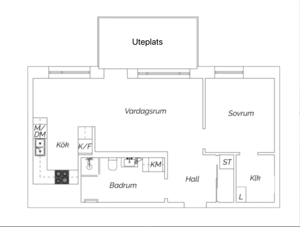 Floor plan for Sallys gata 36