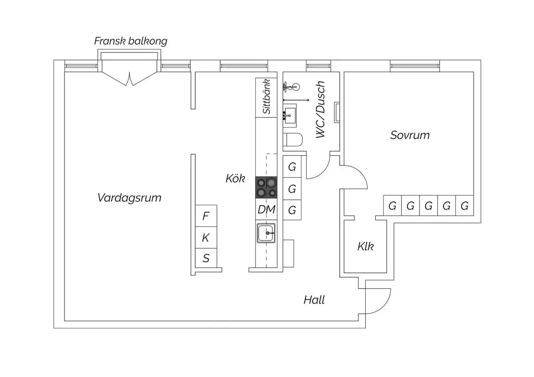 Floor plan for Sandbäcksgatan 13