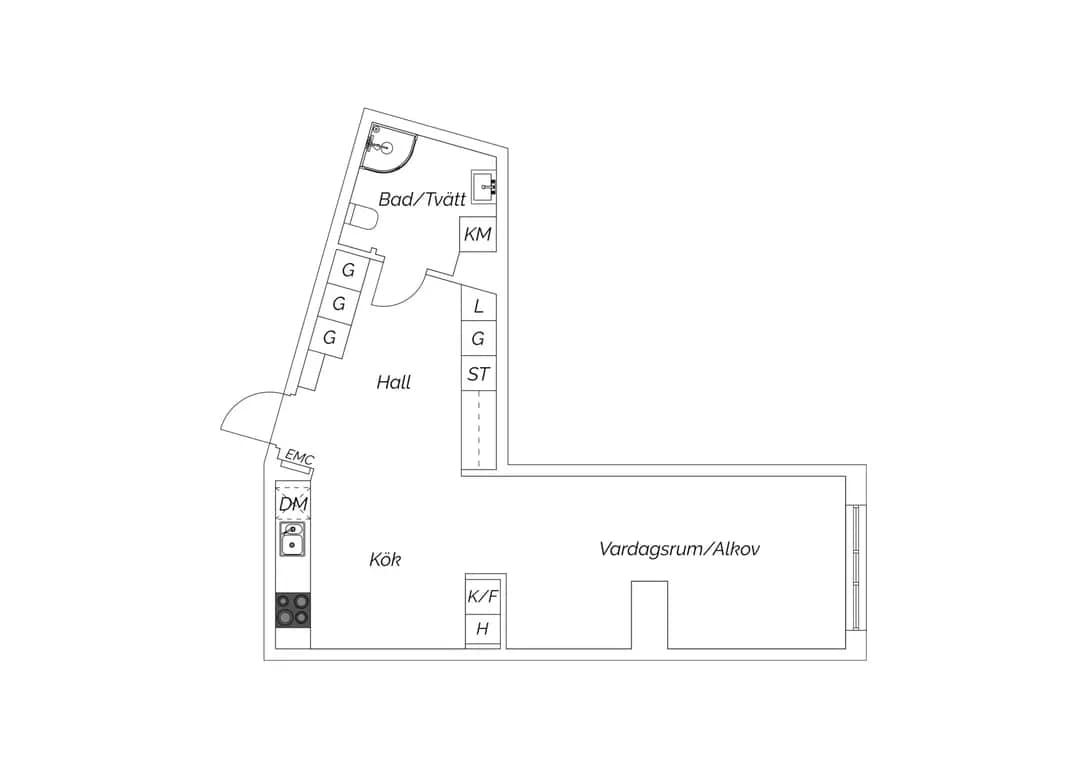 Floor plan for Solventilsgatan 12