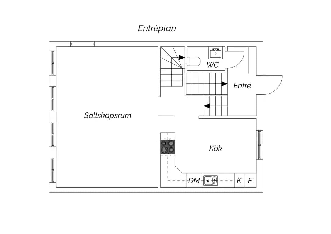 Planritning för Storgatan 2C