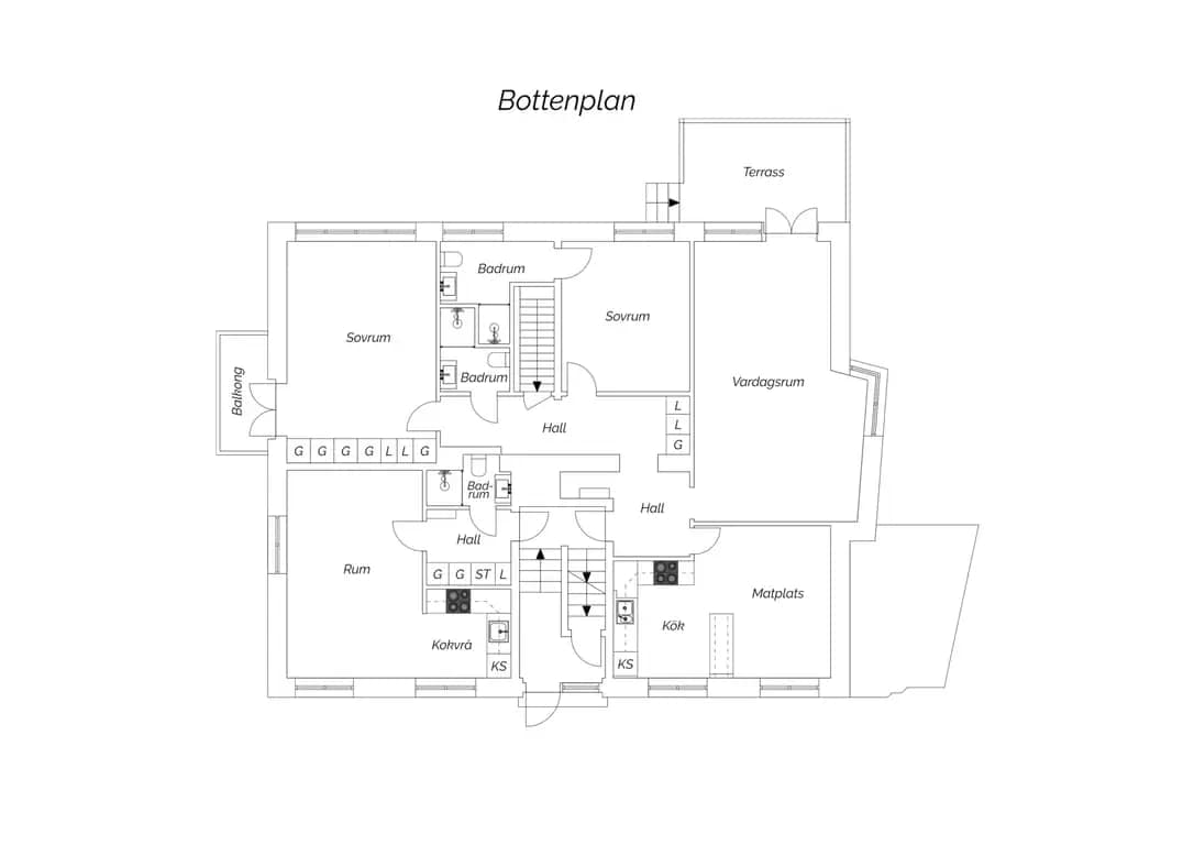 Floor plan for Pedellgatan 15A