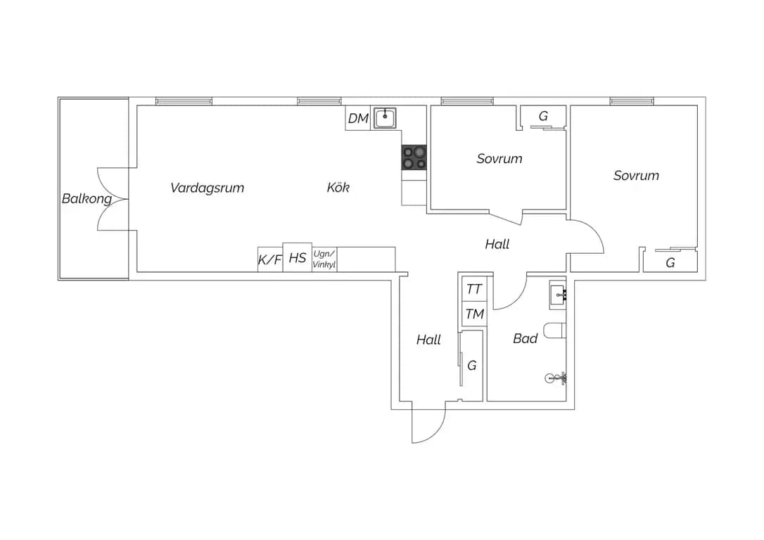 Planritning för Prästgårdsängen 9