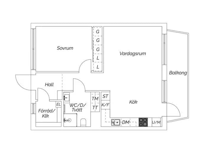 Floor plan for Famngatan 30
