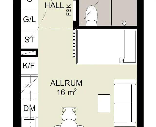 Floor plan for Gröndalsvägen 116B vån 6