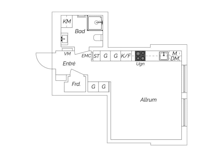 Floor plan for Gaffelseglet 23