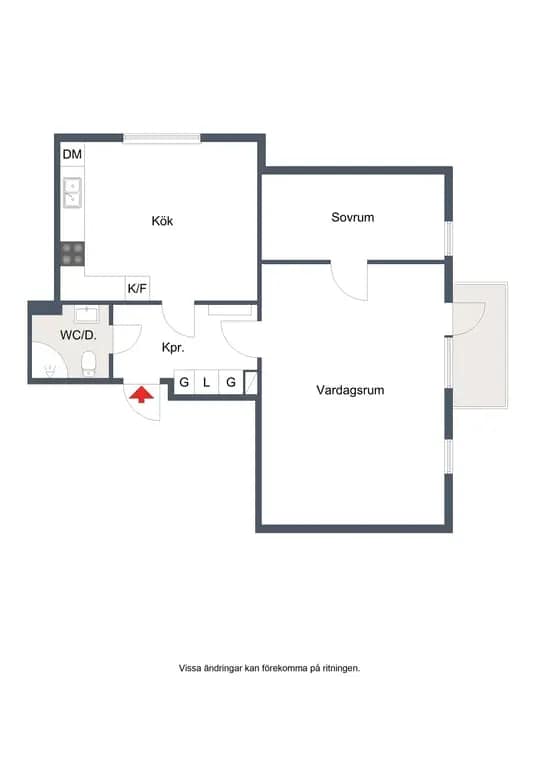 Floor plan for Övre Hantverksgatan 22A
