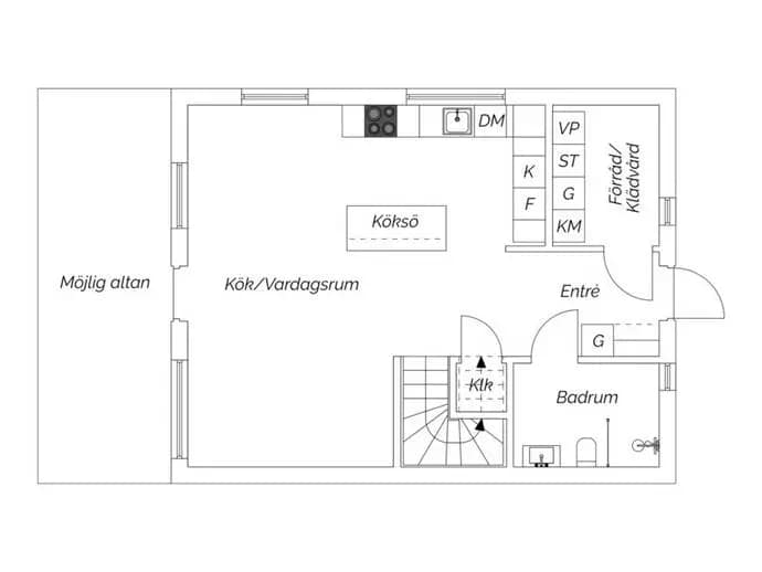 Floor plan for Gräsvretsvägen 14A (lgh 46)