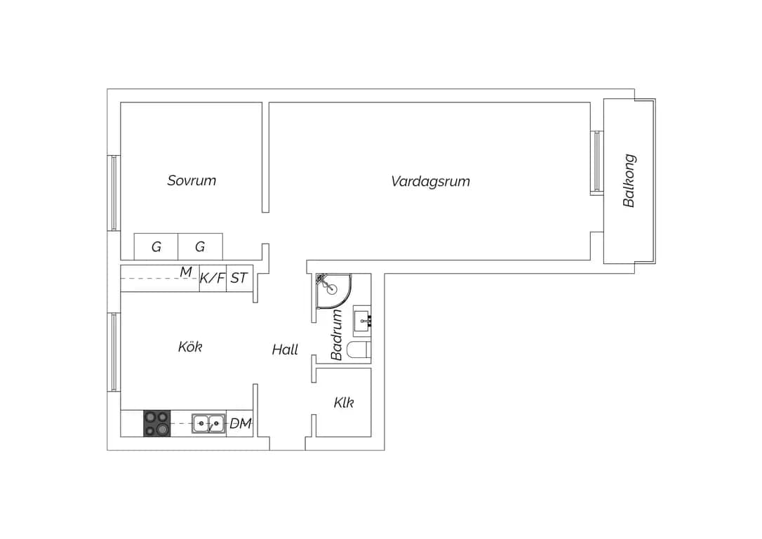 Planritning för Slåttervägen 9C