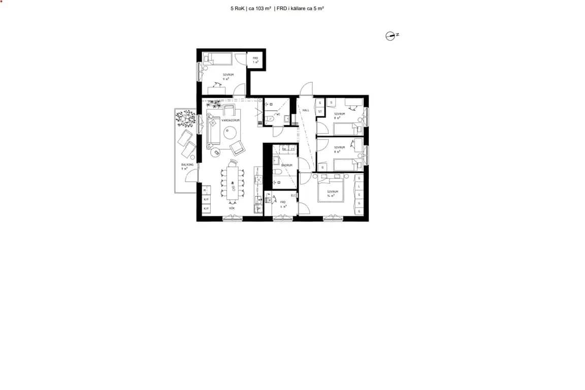 Floor plan for Jarlabergsvägen 6