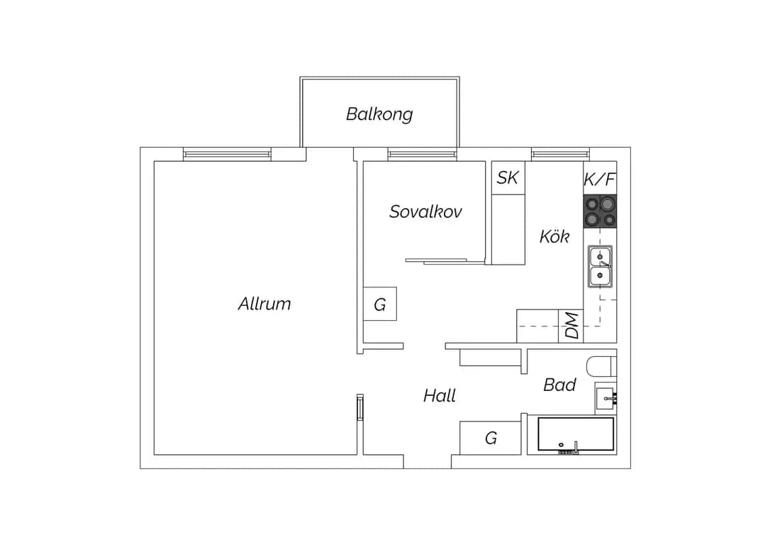 Floor plan for Lillgårdsvägen 6